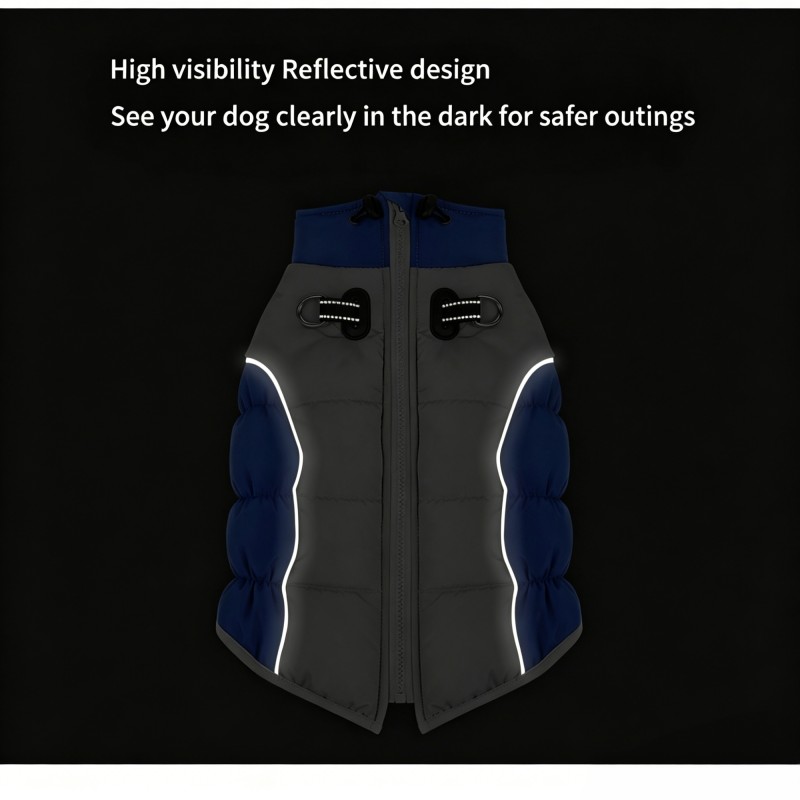 New Winter Thickened & Warm Reflective Cotton Coat for Dogs
