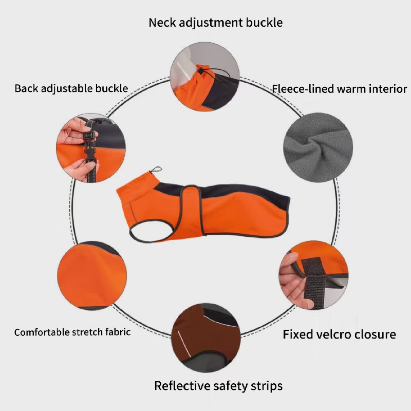 Outdoor Reflective  vest for Large Dogs