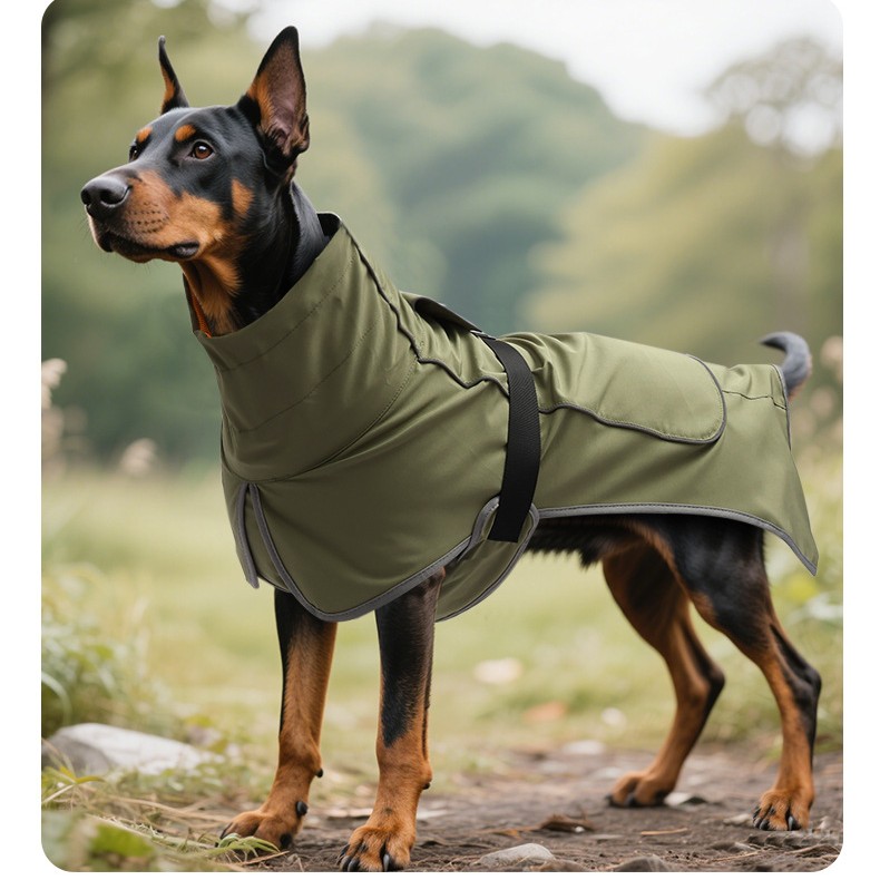 Outdoor Waterproof Rainproof All-Weather Jacket for Medium to Large Dogs