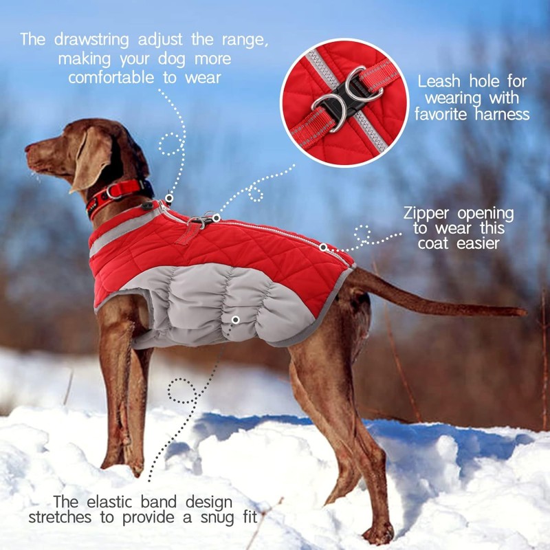 Extra Thick Fleece-Lined Dog Padded Coat