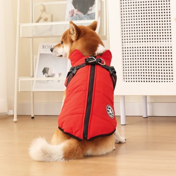 Winter zipper-style cotton jacket for dogs