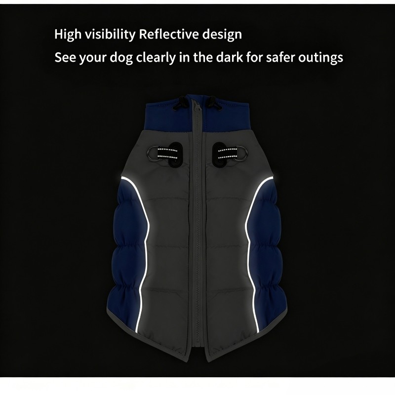 New Winter Thickened & Warm Reflective Cotton Coat for Dogs