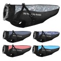 Warm and reflectIve woolen collar cotton-padded jacket for large dogs