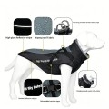 Warm and reflectIve woolen collar cotton-padded jacket for large dogs