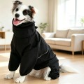 Waterproof Quick-Dry Four-Leg Raincoat with Belly Wrap for Medium & Large Dogs
