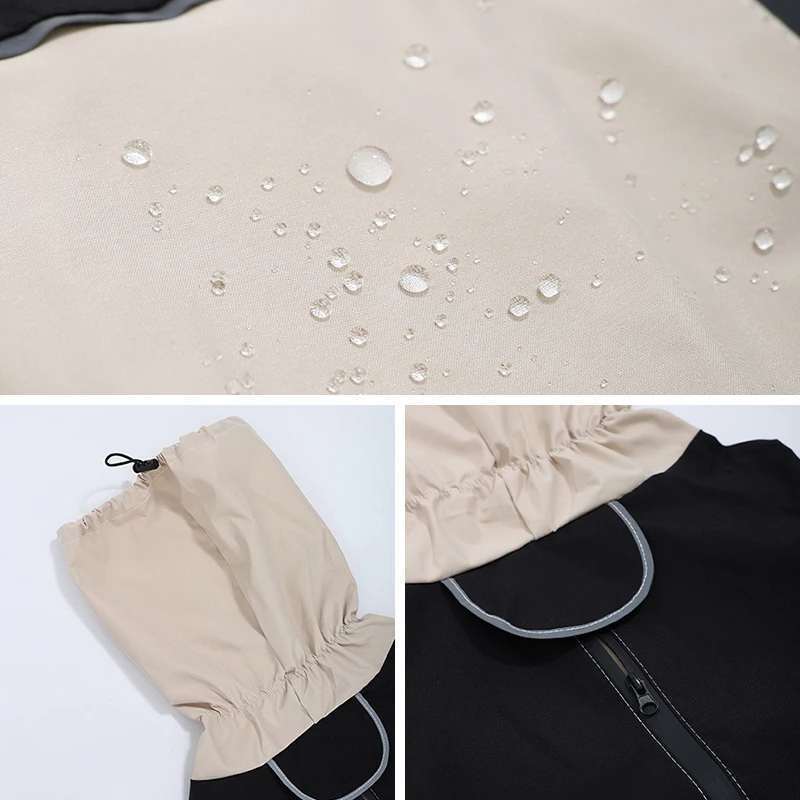 Waterproof Quick-Dry Four-Leg Raincoat with Belly Wrap for Medium & Large Dogs