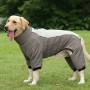 Fleece-Lined Four-Legged Padded Coat with Leash Attachment for Large Dogs