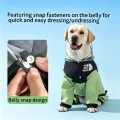 Hooded waterproof full-body raincoat for medium-large dogs