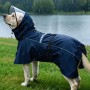 Waterproof windproof dog raincoat with neck gaiter