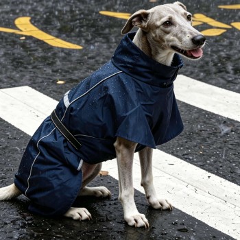 Waterproof windproof dog raincoat with neck gaiter