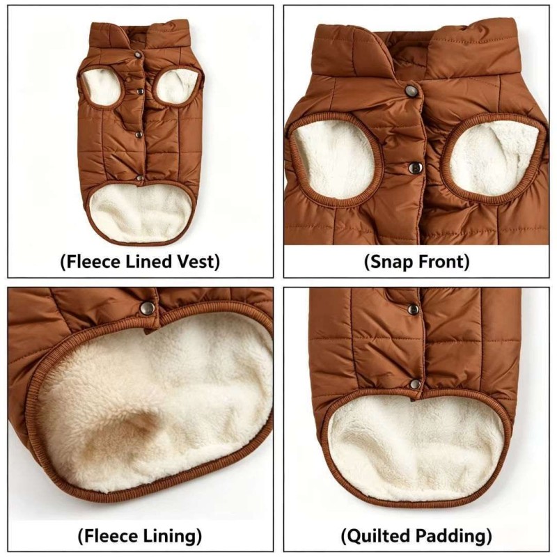 New winter solid button vest coat for small-medium dogs