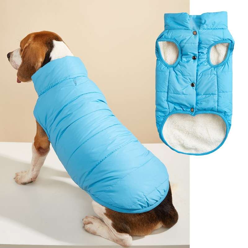 New winter solid button vest coat for small-medium dogs