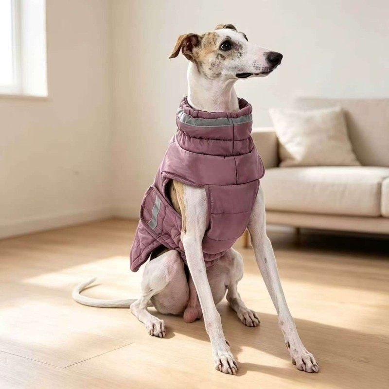 Waterproof Windproof Reflective Dog Winter Coat – Thick Padded Warm Jacket for Cold Weather