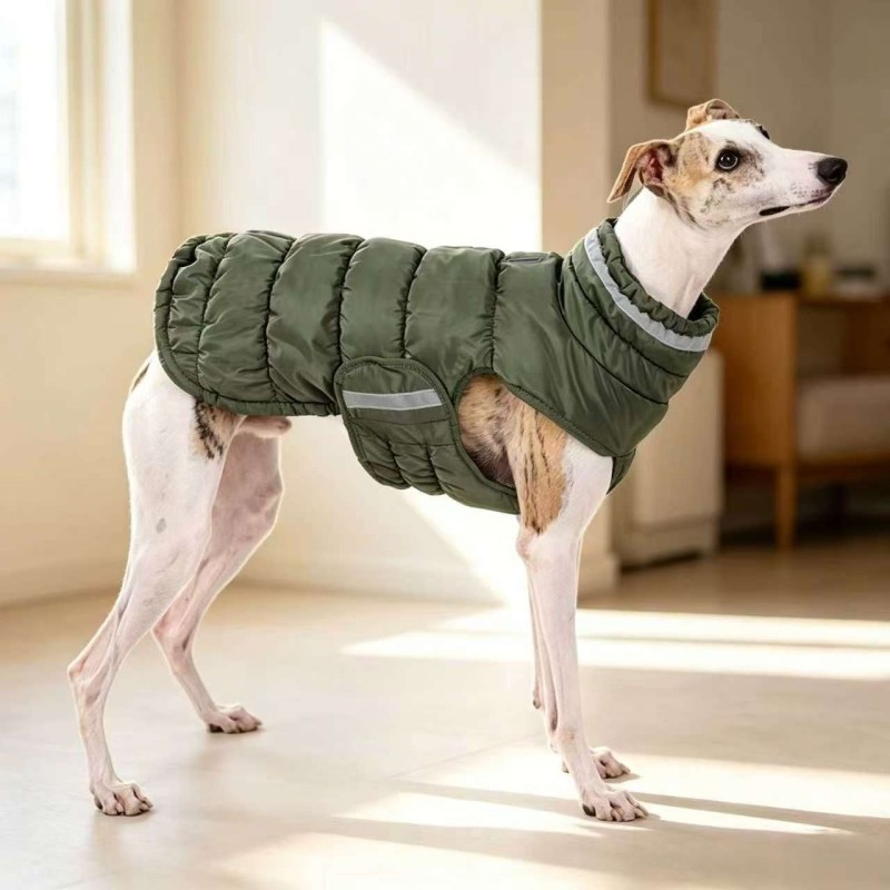 Waterproof Windproof Reflective Dog Winter Coat – Thick Padded Warm Jacket for Cold Weather