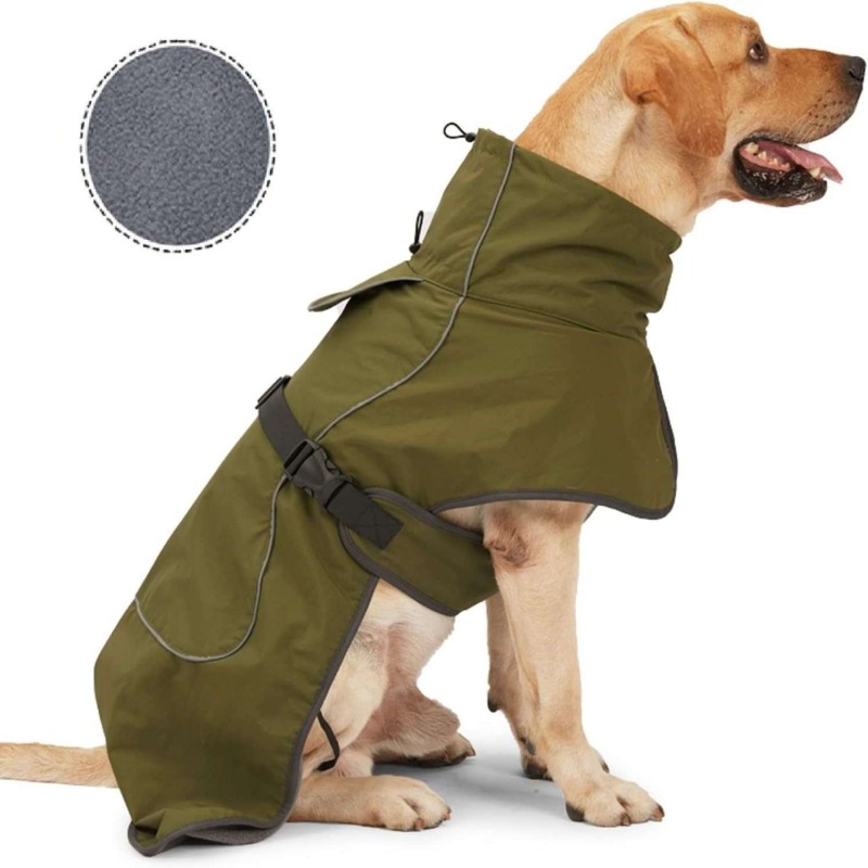 Waterproof Fleece-Lined Warm Coat for Large Dogs
