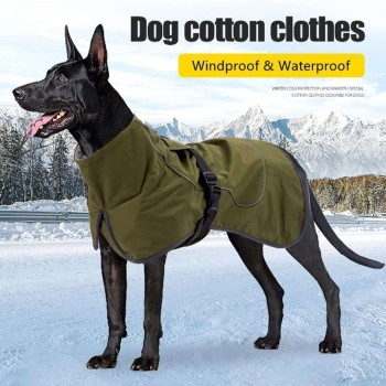 Waterproof Fleece-Lined Warm Coat for Large Dogs
