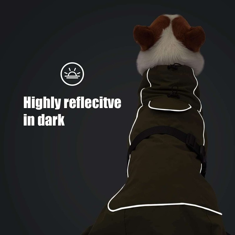 Waterproof Fleece-Lined Warm Coat for Large Dogs