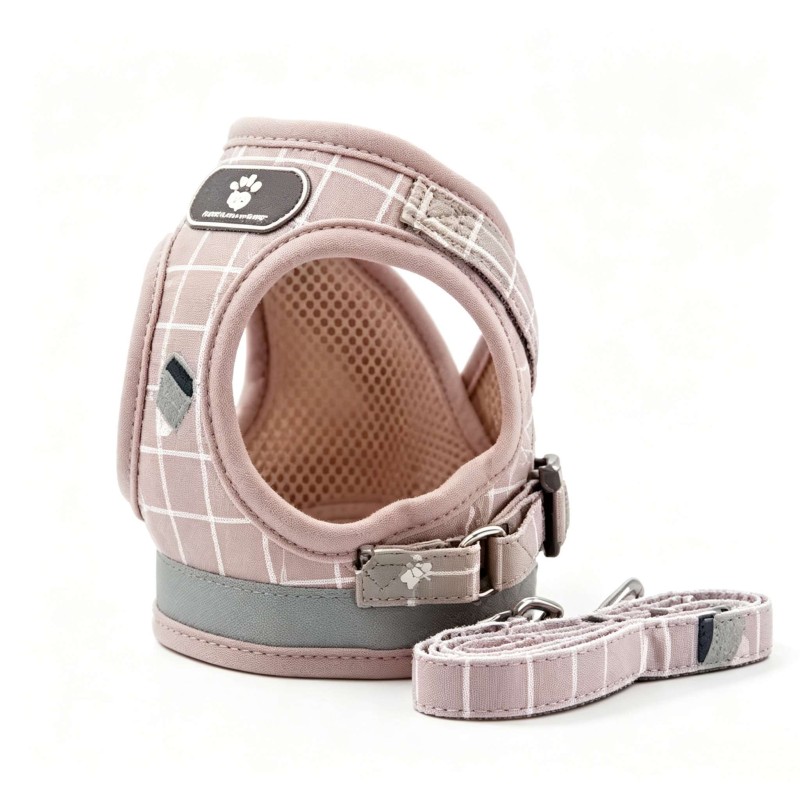 Summer Reflective Mesh Harness & Leash Set for Small Dogs