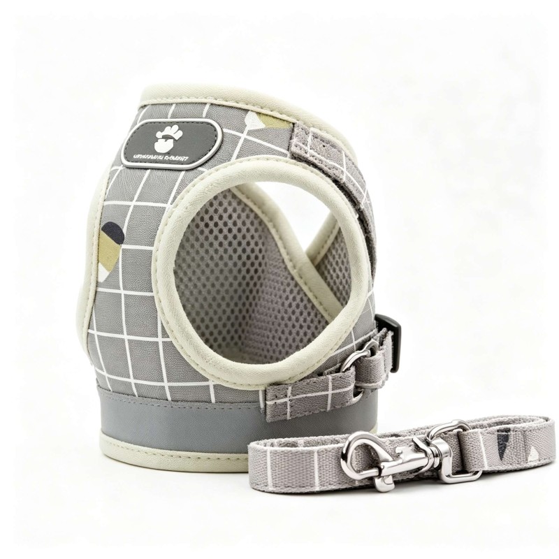 Summer Reflective Mesh Harness & Leash Set for Small Dogs