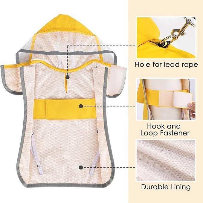 New Adjustable Dog  Raincoat