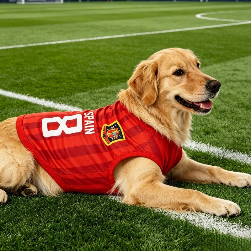 Breathable Mesh Pet Vest – World Cup Soccer Design