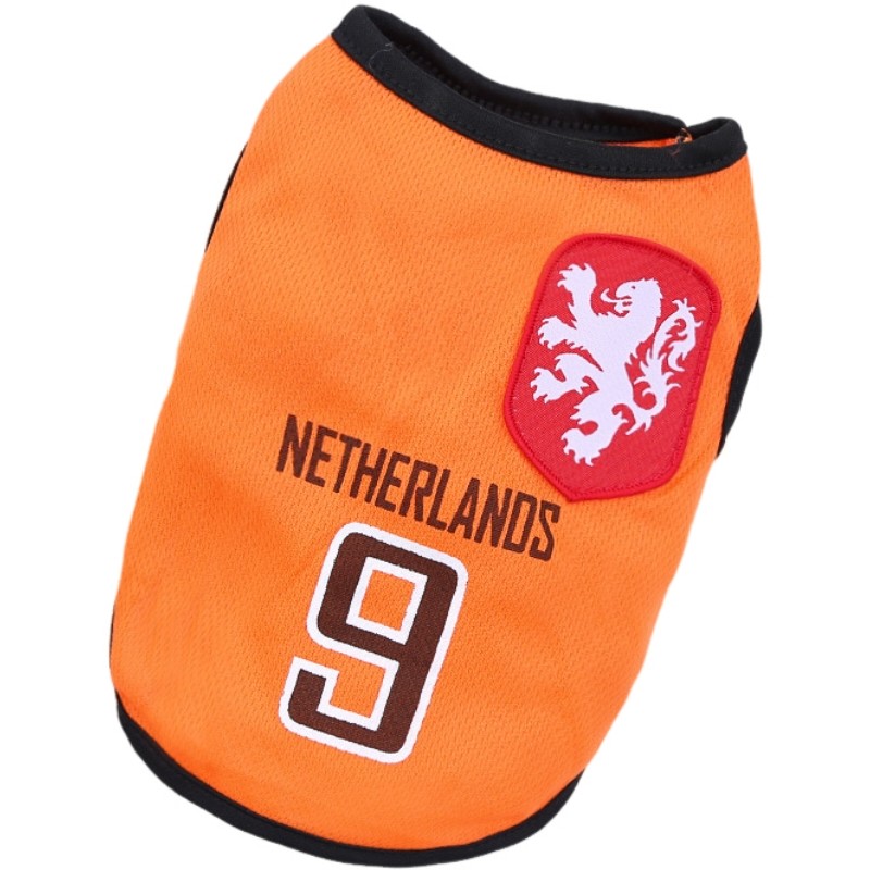 Breathable Mesh Pet Vest – World Cup Soccer Design