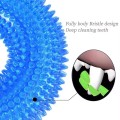 Squeaky Teeth-Cleaning Dog Toy – Spiky TPR Chew for All Breeds