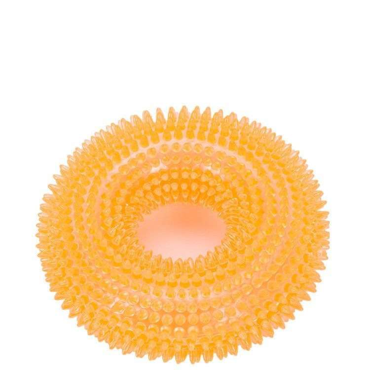 Squeaky Teeth-Cleaning Dog Toy – Spiky TPR Chew for All Breeds