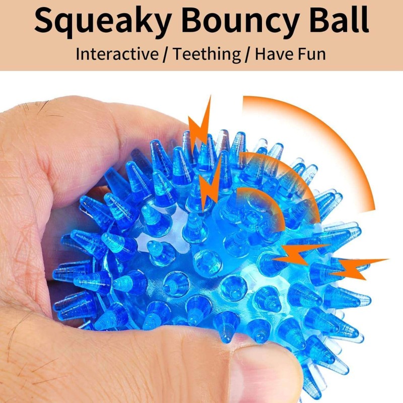 Squeaky Dog Chew Toy – Bouncy, Teeth-Cleaning & Fun