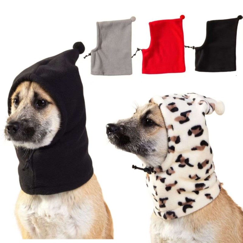 Polar Fleece Pet Hood – Adjustable Windproof Hat