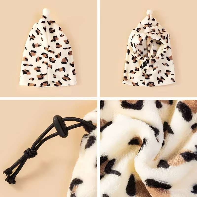 Polar Fleece Pet Hood – Adjustable Windproof Hat