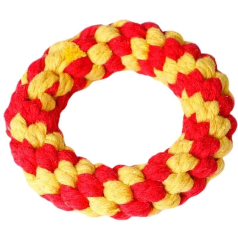 Cotton Rope Dog Chew Toy – Interactive Tug Toy for Teeth Cleaning & Training