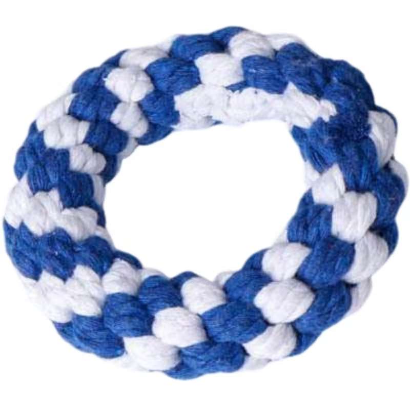 Cotton Rope Dog Chew Toy – Interactive Tug Toy for Teeth Cleaning & Training