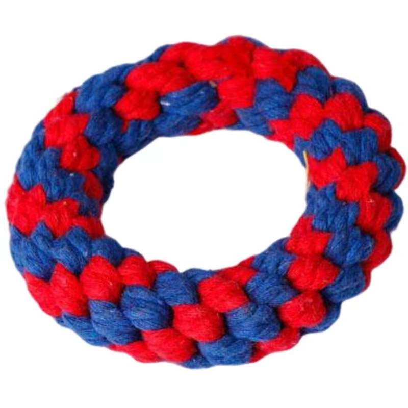 Cotton Rope Dog Chew Toy – Interactive Tug Toy for Teeth Cleaning & Training