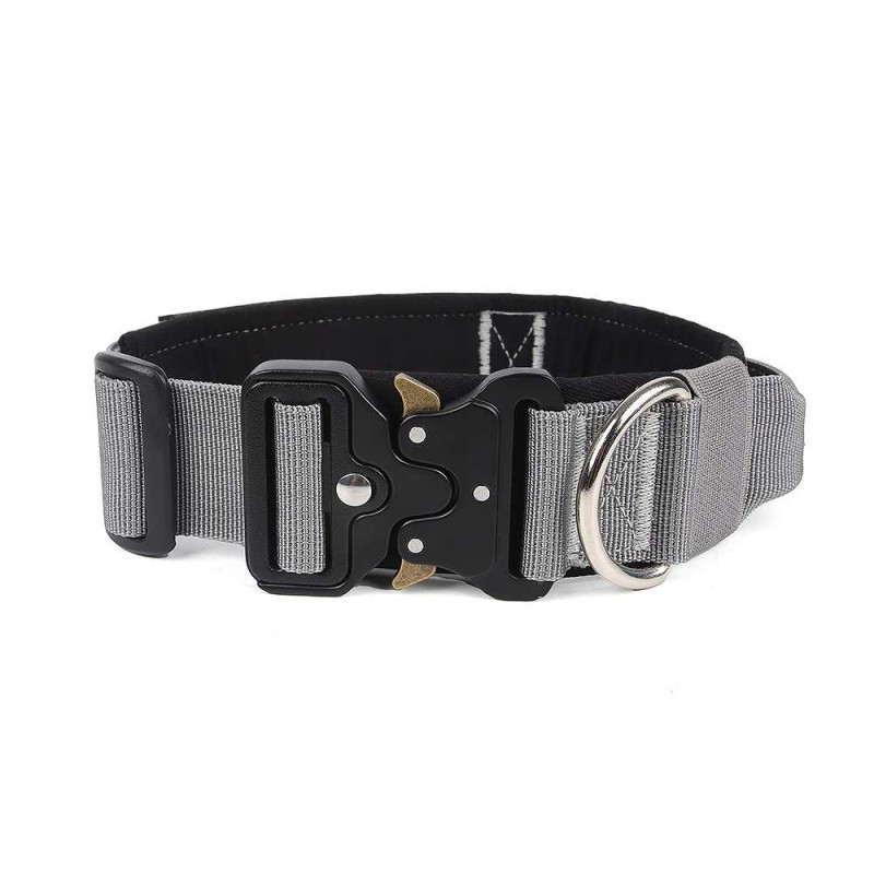 Tactical anti-pull sturdy collar for medium large dogs with great tensile resistance