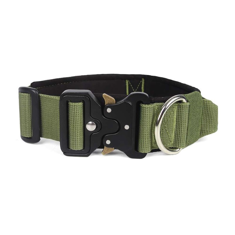 Tactical anti-pull sturdy collar for medium large dogs with great tensile resistance