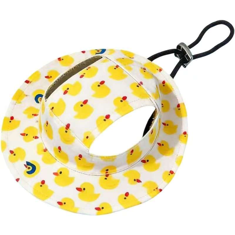 Cute Ear Cutout Summer Sun Protection Hat for Dogs and Cats