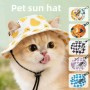 Cute Ear Cutout Summer Sun Protection Hat for Dogs and Cats