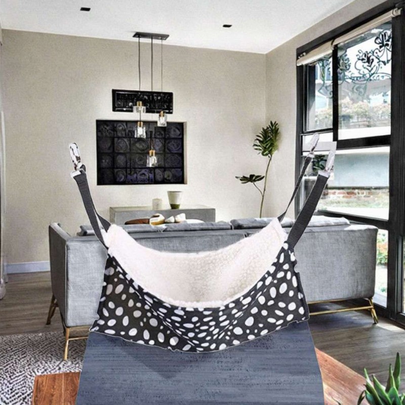 Hanging Cat Cage Hammock, Leopard Zebra Dot Print Pet Sleeping Bag