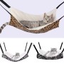 Hanging Cat Cage Hammock, Leopard Zebra Dot Print Pet Sleeping Bag