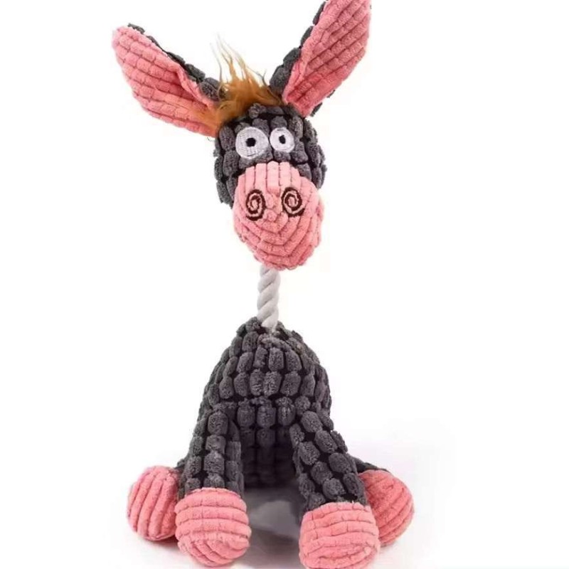 Squeaky Durable Donkey Plush Toy – Chew Toy for Small/Medium Dogs
