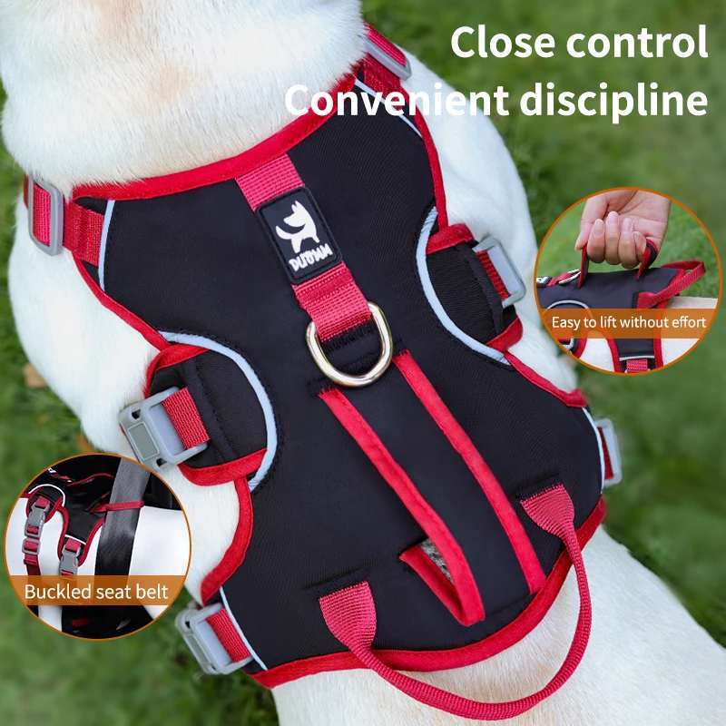 Reflective Shock-Absorbing Dog Harness for Small to Medium Breeds