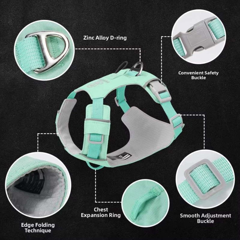 Lightweight Breathable Dog Harness – Cool Mesh, Reflective & No-Pull