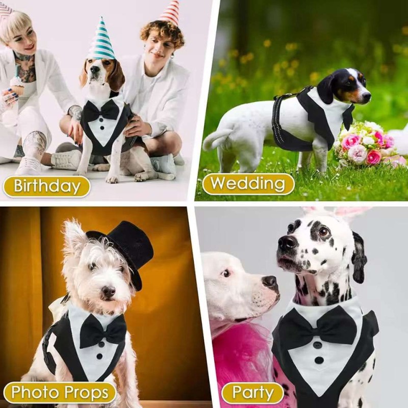 Pet Tuxedo Vest Harness  for All Dogs Wedding Party