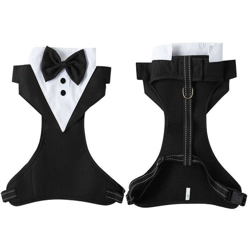 Pet Tuxedo Vest Harness  for All Dogs Wedding Party