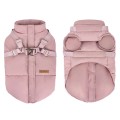 Padded Dog Coat with Harness – Warm Solid for Small/Medium