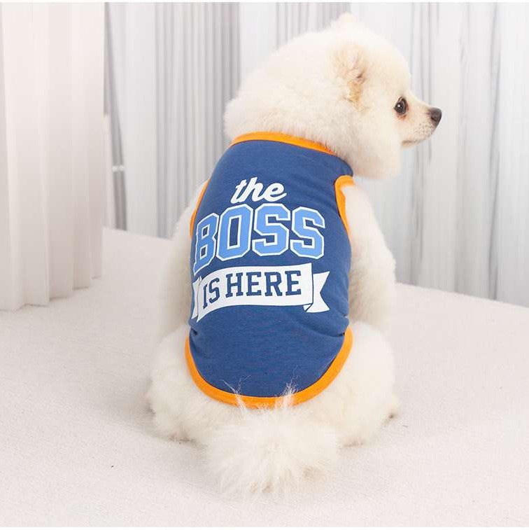 Cotton Letter Print Pet Vest for Small Dogs & Cats