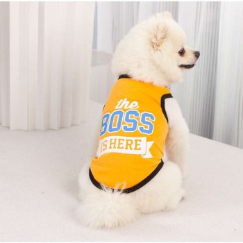 Cotton Letter Print Pet Vest for Small Dogs & Cats