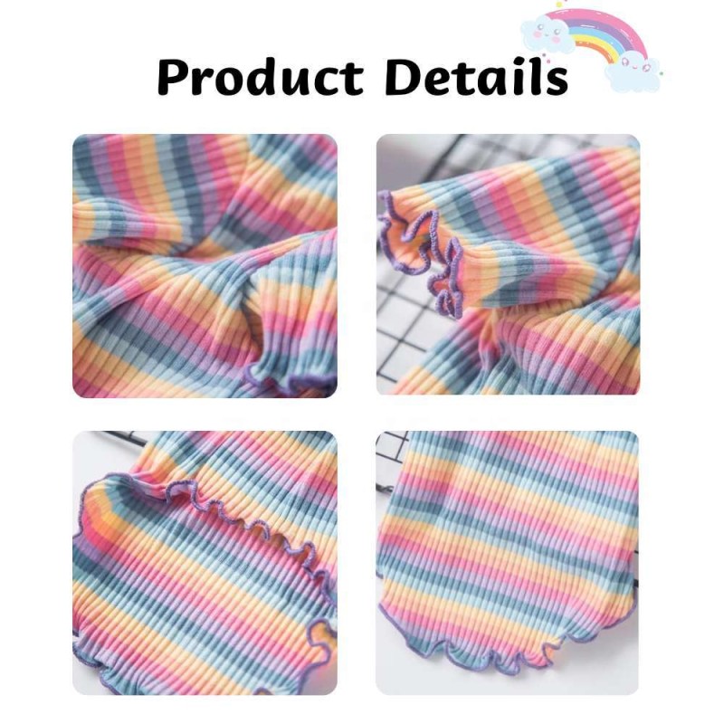 Cotton Stretch Rainbow Stripe Dog Undershirt – Pullover for All Seasons