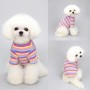 Cotton Stretch Rainbow Stripe Dog Undershirt – Pullover for All Seasons